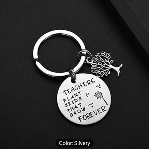 Teacher gift silver color key ring BNWT
